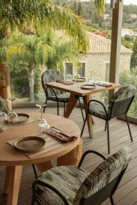 Restaurant detail with view at F ZEEN KEFALONIA