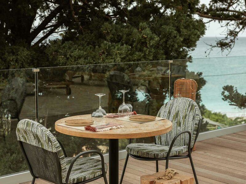 Restaurant detail with view at F ZEEN KEFALONIA