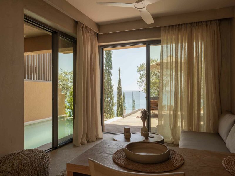 one bedroom villa with private pool f-zeen kefalonia pool view